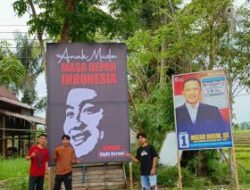 Hari Pertama Kampanye, Pemuda Bulukumba Mulai Pasang Baliho Gibran ‘Gigih Berani’