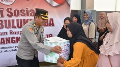 Semarak Hari Bhayangkara Ke-78: Polres Bulukumba Berbagi Sembako