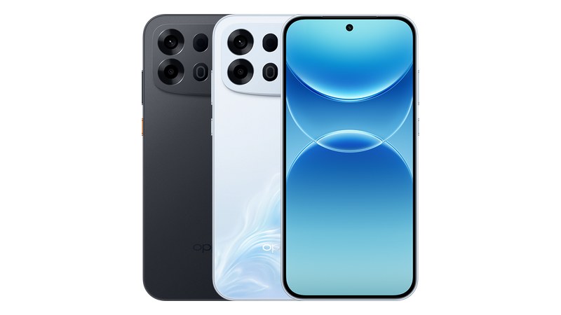 OPPO A7 Pro Max 5G warna Hitam Rembulan dan Biru Laut tampak belakang, serta satu unit tampak depan